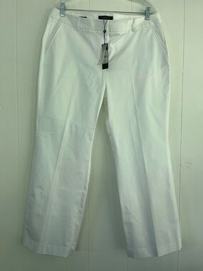 NWT Talbots Petites  SIGNATURE White Women's Pants Trousers Size 16 P